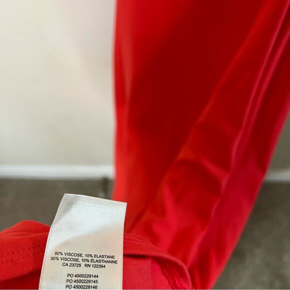 Aritzia Babaton Statuette Dress Off the Shoulder Drapey Jersey Maxi Dress Size M - Picture 10 of 11